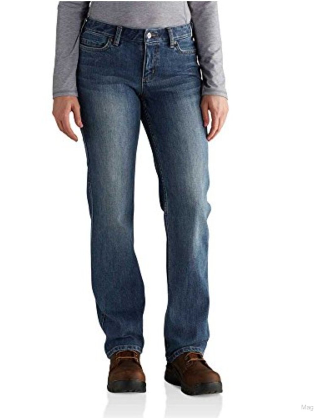 Rugged Flex Loose Fit Jeans 12-Ounce Cotton Spandex Work Utility